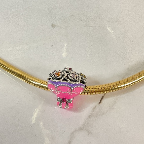 🌟 S925 Sterling Silver Bouquet Charm - Picture 6 of 8